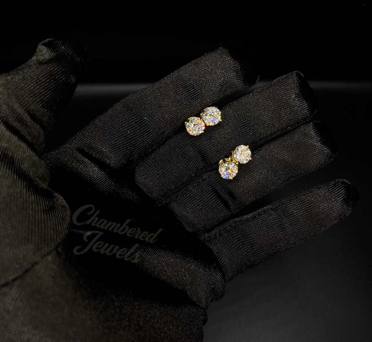 S925 Four Prong Moissanite Earrings