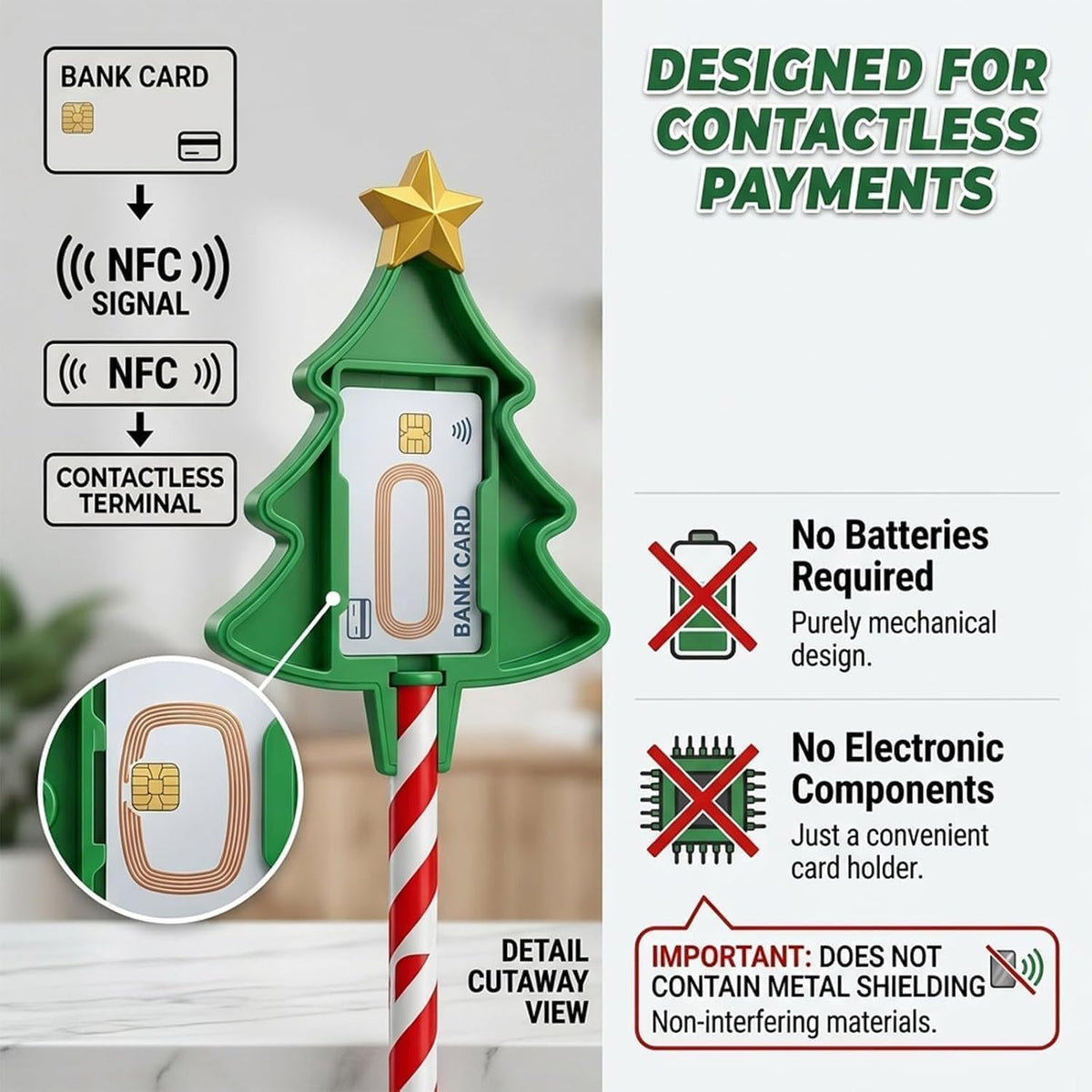 Chambered Jewels™ Christmas Tree Tap-to-Pay Wand