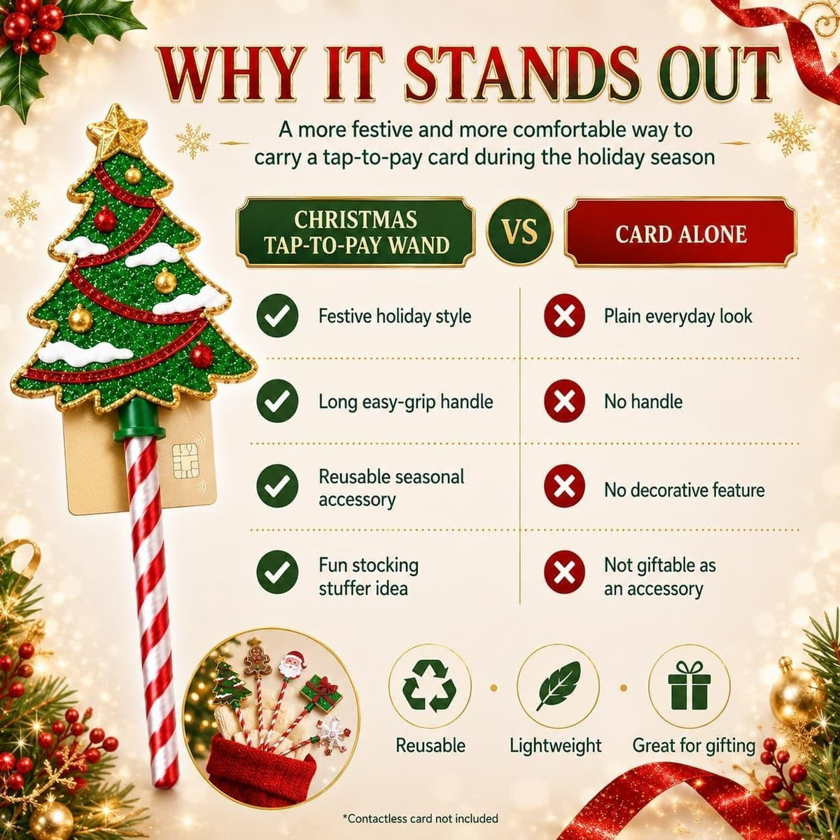 Chambered Jewels™ Christmas Tree Tap-to-Pay Wand